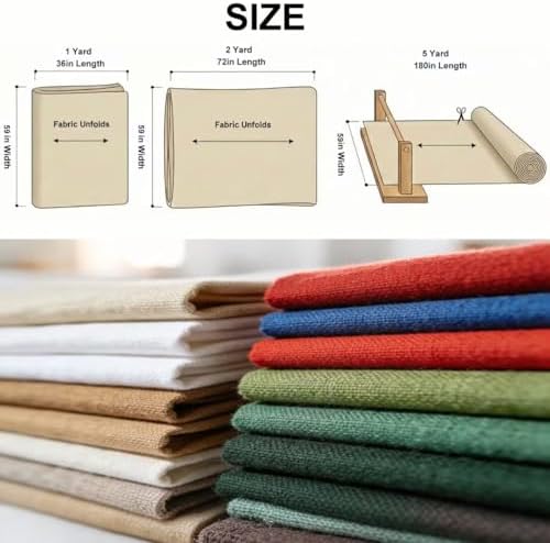 HAPACE Canvas Fabric by The Yard, Thick Premium Canvas Fabric, 350GSM, Suitable for Painting, Sewing, Bags,Crafts, Embroidery, Handmade Home Decor (Sage Green, 2 Yards) - 4
