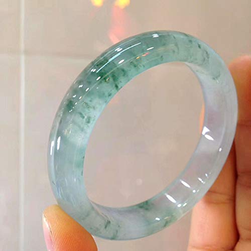 Bracelet en jade naturel rond à fleurs flottantes, le cadeau idéal pour femme