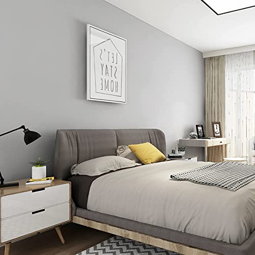 Mercoy 40cm x10m Grey Wallpaper Self Adhesvie Vinyl Film Peel and Stick Wallpaper Stick Back Plastic Removable Paper DIY Decorative for Kitchen Bedroom Bathroom Upgrade Thicker - Image 3