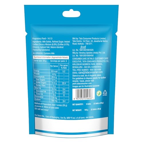 Image of Tata Coffee All-in-1 Caramel Flavour, Cold Coffee Premix, 140g