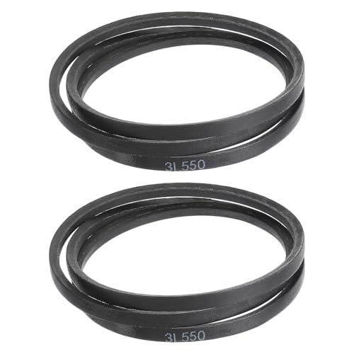 uxcell 2 Pcs 3L550 Classic Wrapped Rubber V-Belt, 55"(1397mm) Outside Circumference, 3L Profile V Belt 3/8" Width 7/32" Height