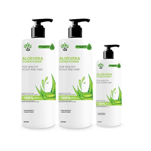 Image of GIR Aloe Vera Ayurvedic Conditioner with Aloe Vera & 21 Herbs Nourishes Scalp & Hair Paraben & Silicone Free -2 x 500ml + 1 x 250ml (Total 1250ml)