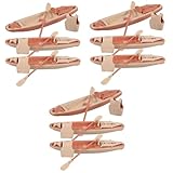 BESTonZON 3 Sätze Plastik Kajak Dekorationsset Teiliges Retro Bootmodell mit Paddel und...