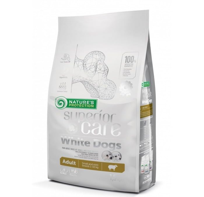 Nature's P SC White Dog Adult Small Breed Cordero 1,5KG - Pienso Hipoalergénico para Perros con Cordero y Arroz, Rico en Proteínas, Omega 3 y 6 - Antimanchas Lagrimales, 1,5 Kg