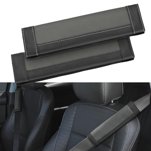 Image of SEG Direct Black and Gray Seat Belt Pads Pack of 2