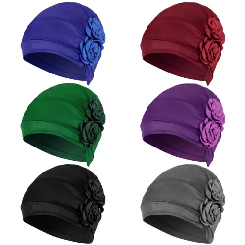 Image of SATINIOR 6 Pack Head Wraps Turbans for Women Flower