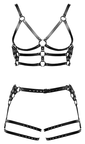 Harnais en cuir pour homme ZADO noir taille M/L pour ajustement sans irritation