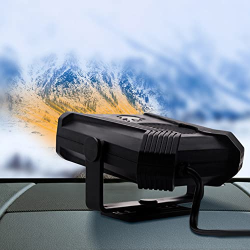 Riloer 12V 150W Car Heater Fan Portable Windshield Defroster Demister Electric Heating Cooling Fan 360° rotatable