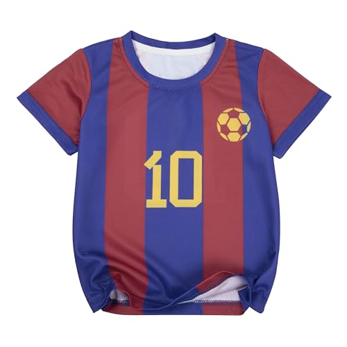 Image of Soccer Jersey Kids Boys Argentina Jersey Shirt Soccer Boys Tshirts Round Neck Short Sleeve Top