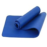 TongNS1 Yogamatten Gymnastikmatte Fitnessmatte Komfort Geprüft rutschfeste NBR Material Umweltfreundlich Sehr Weich 72 * 24 Zoll 10mm Dick Yoga Pilates Fitness Camping