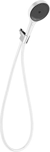 hansgrohe Rainfinity 26913701 - Juego de cabezal de ducha de mano de 5 pulgadas, 3 pulverizadores, lluvia intensa, monoRain con manguera en blanco