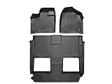 2011-2015 Chrysler Town & Country-Weathertech Floor Liners-Full Set (Includes 1st and 2nd Row)-Fits Models with 1 Retention Hook on the Driver Side Floor; Fits Vehicles with 2nd Row Bucket Seating. With Stow'n Go-Black