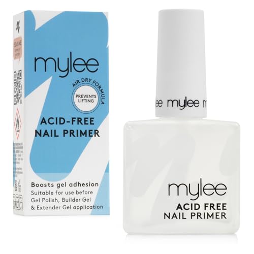 Mylee Acid-Free Nail Primer for Gel Nails Gentle Damage-Free Formula for Oily Nails Prevents Lifting & Chipping Enhances Adhesion for Long-Lasting Salon-Quality Gel Manicures