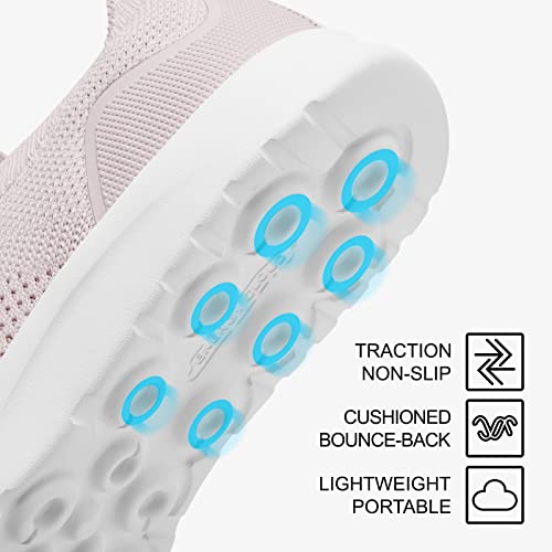 Aleader Energylife Women's Slip On Shoes, Mesh Sneakers Comfortable Walking Shoes Breathable Athletic Tennis Casual Shoes For Work Travel Gym Prime/Pink 6 M Us Women #TOP3