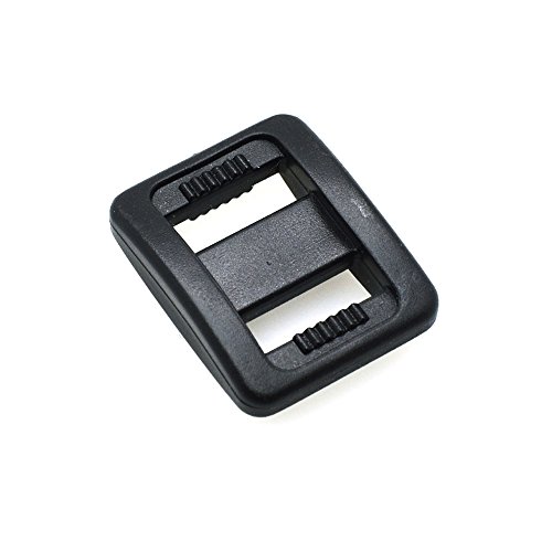 Sacoora 50Pcs 3/8"(10Mm) Plastic Triglides Adjust Buckles Black (B) #TOP19