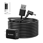 OLAIKE-5m16ft-Charge-Cable-with-DC-Power-Adapter-Compatible-with-Stick-Up-Cam-BatteryPlug-in-3rd-Gen2nd-Gen-Spotlight-Cam-BatteryWeatherproof-Cable-to-Continuously-Charge-Your-CameraBlack