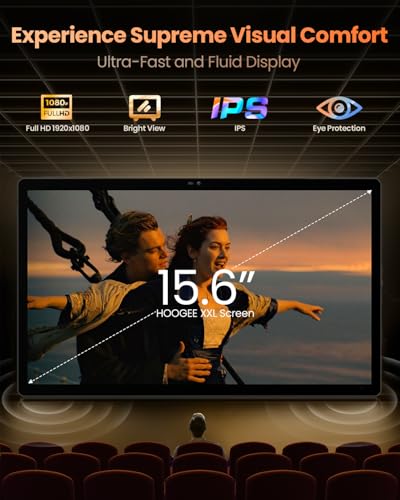 Image of 15.6 Inch Android 14 Tablet, Octa-Core Long Battery Large Tablets | 15.6 inch FHD screen, 8GB+256GB 2TB expand, Helio G99 8-core CPU, 12000mAh battery, Great for home, office, movie, business