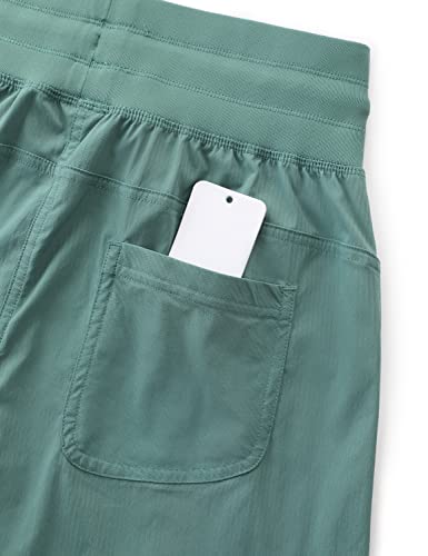CRZ YOGA Feminino Studio Crop Joggers Listrado Treino Capri Calça Casual Viagem com Cordão - 25 pole