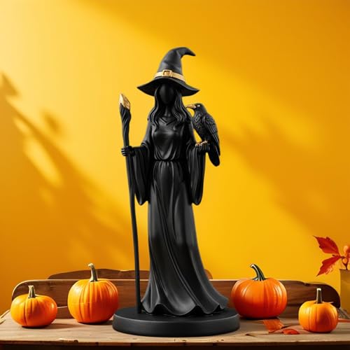 Statue de sorcière durable pour remplacer les décos fragiles de cheminée