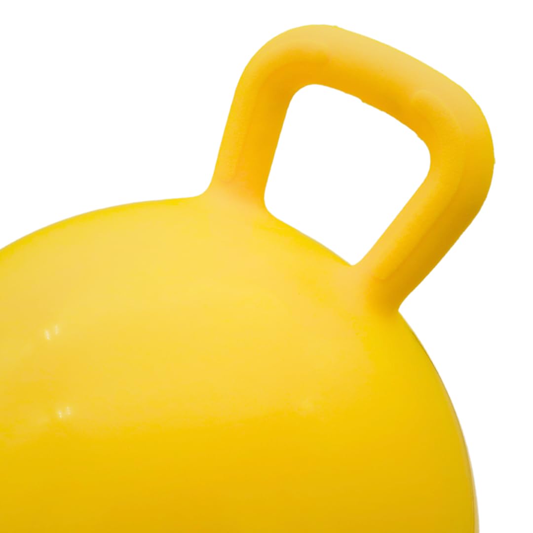 PFIFF 103033 aufblasbarer Pferdespielball, Spielball für Pferde, Pferdespielzeug, Ball ohne Luftpumpe, gelb, 50cm