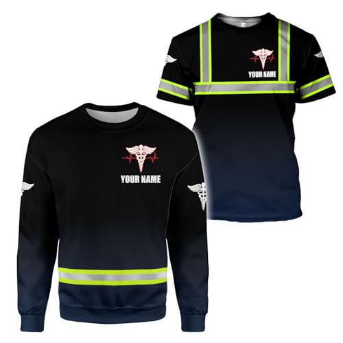 Personalized Emergency Department Shirt Safety Reflective, Emergency Nurse Shirt, Emergency Room Nurse Shirts (US, Alpha, Small, 5X-Large, Regular, Regular, RS50)