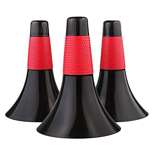 Pack of 3pcs Marker Cones Barrier Sports Fitness Football Basketball Speed Agility Grab Training (Red)