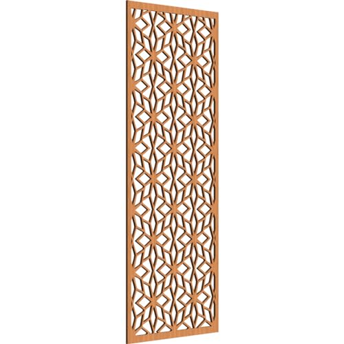 Image of 25 3 /8 inchW x 64 3 /8 inchH x 3 /8 inchT Lake Decorative Fretwork Wood Wall Panels, Cherry