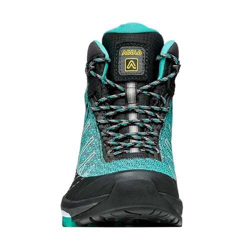Image of ASOLO Womens Falcon Evo Jaquard GV Black /Aqua Green Hiking Boot