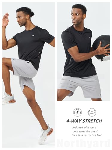 NORTHYARD Mens Athletic Shirts Short Sleeve Gym Workout Running Training Sports Performance T Shirt Basic Tee for Men4