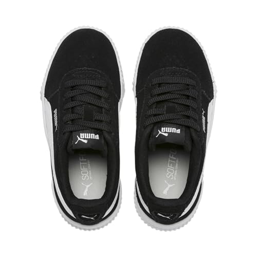 Image of Puma Women's Carina Ps Black White Leather Sneakers-13 UK (370533)