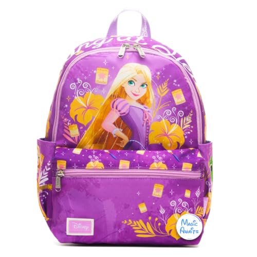 Disney Rapunzel Mini mochila para meninas – Pacote com mini bolsa emaranhada de 33 cm e garrafa de água | Mochila Disney emaranhada para crianças, meninas