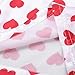 Miutii Men's Satin Lip Love Heart Print Frilly Boxers Shorts Silk Summer Bottom Underwear White Medium