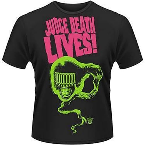 CHUNZHU 2000Ad Judge Death Judge Death Lives! T-Shirt Men's Tops Tee Size XXL