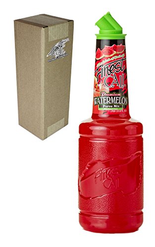 Finest Call Premium Watermelon Fruit Puree Drink Mix, 1 Liter Bottle (33.8 Fl Oz), Individually Boxed