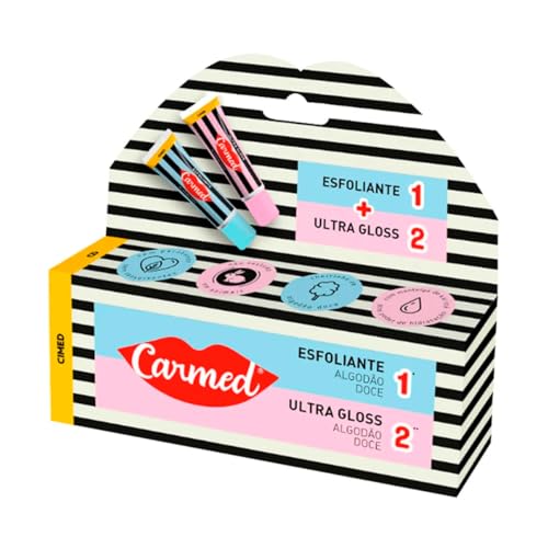 Carmed Kit SOS Lábios Esfoliante + Ultra Gloss Brilho Aroma Algod...
