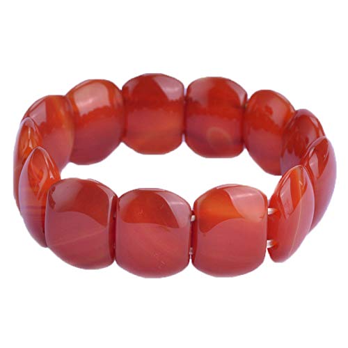 Bracelet agate rouge pour hommes bijoux en jade et rangée de mains