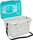 Trixie 3979 Transportbox Midi-Capri, XS: 44 × 33 × 32 cm, dunkelgrau/hellblau