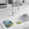 2 Pack 4.5-Inch Kitchen Sink Drain Strainer with Silicone Lid Stopper, Food Catcher Drain Basket Anti-Clog Filter, Easy to Clean Sink Accessories (Green & Gray)