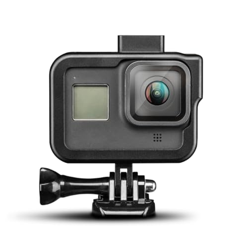 Mantona Magic Alu Cage Compatible avec GoPro Hero 8 - Housse de Protection en Aluminium pour Hero 8 Black, Housse de Protection en Aluminium Cage Frame Noir anodisé