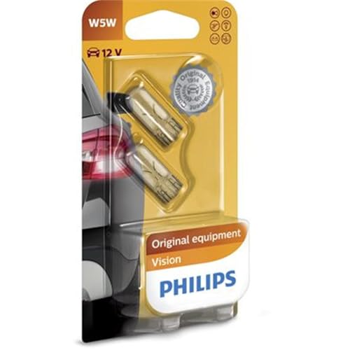 Philips 12961B2 Vision W5W Signallampe 2er Blister 13.50x9.50x13.50