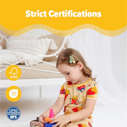 Image of Kids 2-Piece So Soft Playtime Set-Lightweight Viscose from Bamboo Short Sleeve Top&Leggings for Toddler Boy & Girls