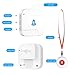 WiFi Caregiver Pager System with Emergency Button for Elderly - 1 SOS Alert Watch + 2 Wireless Call Buttons + 1 Receiver for Seniors Patient Disabled Kids (2.4GHz WiFi, No Monthly Fee)