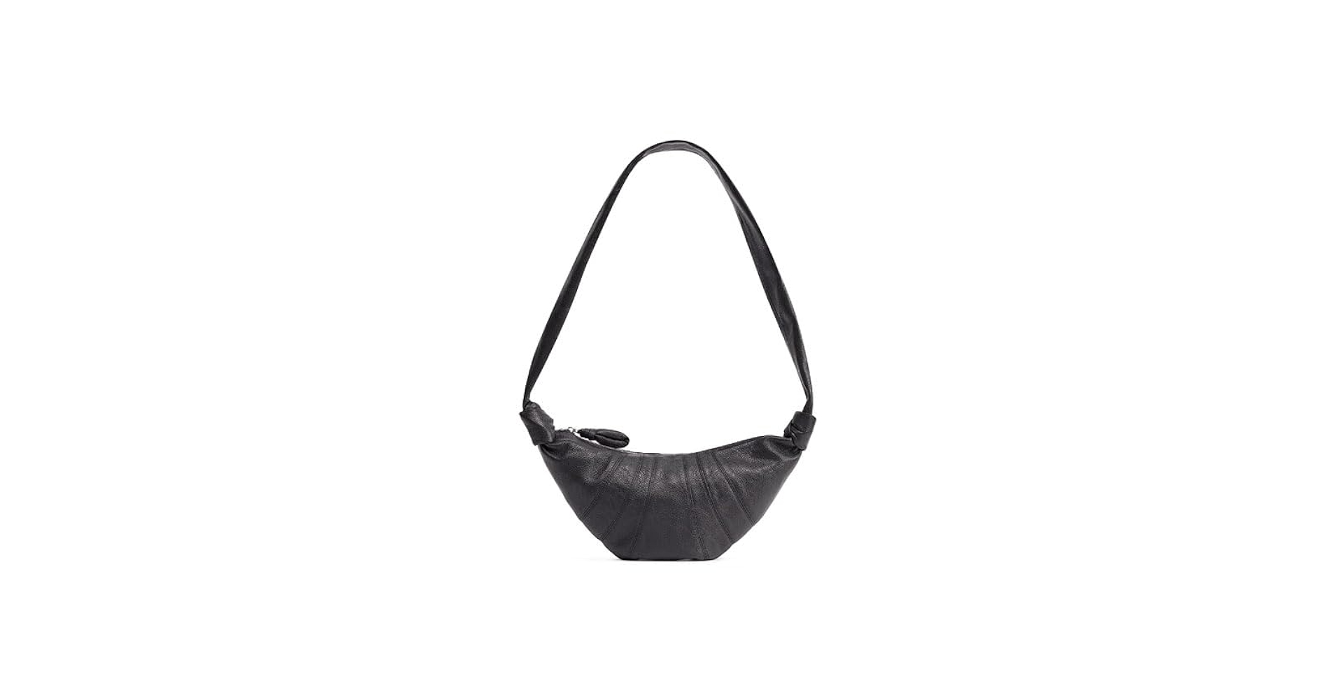 ショルダーバッグ・ポシェット Small Grain Leather Croissant Shoulder Bag Black BG0003LL001 Lemaire - Small Nappa Leather Croissant Bag in Black