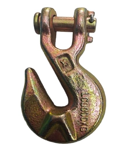 1pc 1.12Ton-9Ton G80 Clevis Grab Hook Eye Shortening Grab Hook Industrial Lifting Forged Alloy Steel Hoist Hook Crane Winch(Silver)