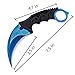 WeTop Karambit Knife, CS-GO for Hunting Camping Fishing Self Defenses and Field Survival, Stainless Steel Fixed Blade Tactical Knife with Sheath and Cord (Pure Blue).