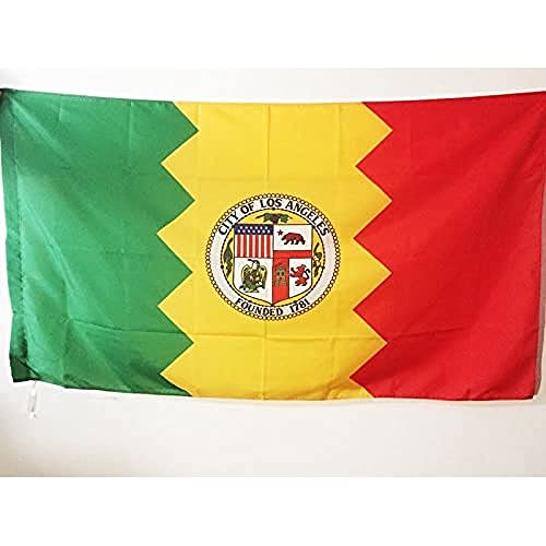 AZ FLAG, Los Angeles Flag, 2x3 Ft, Los Angeles city Banner with Sleeve, 100% Polyester, Fade Resistant, Vivid Colors