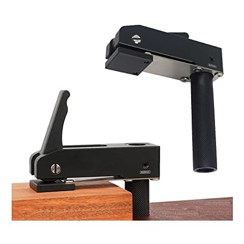 2 Pack MFT Style Hold Down Clamps, 19mm Desktop Quick Acting Hold Down Clamp Adjustable Fast Fixed Clip, Aluminum Alloy Benchtop Quick Clamps for Wood Carving, Routing, Sanding Cover