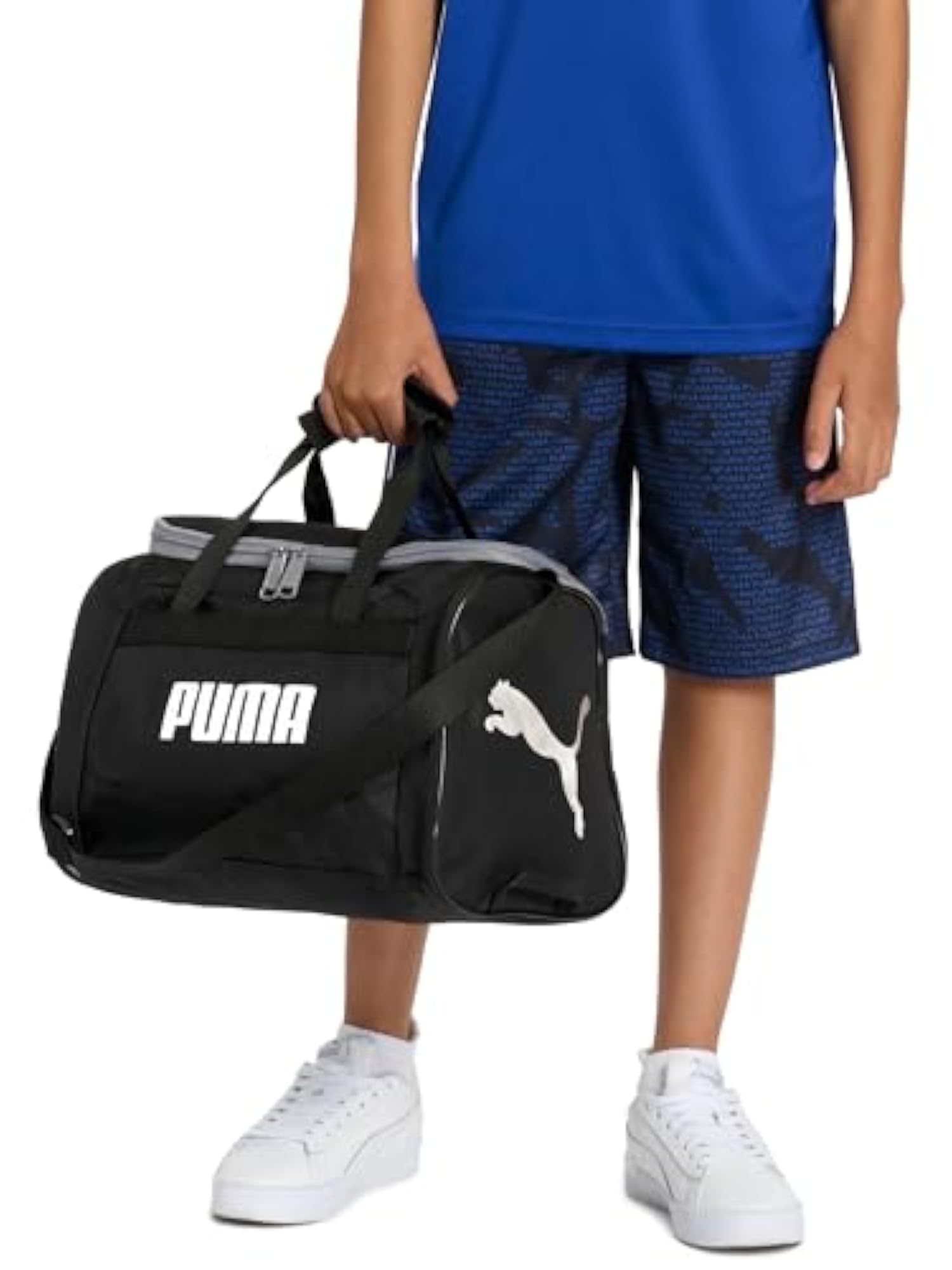 Boys' Big Evercat Transformation JR Duffel, black/silver, OS