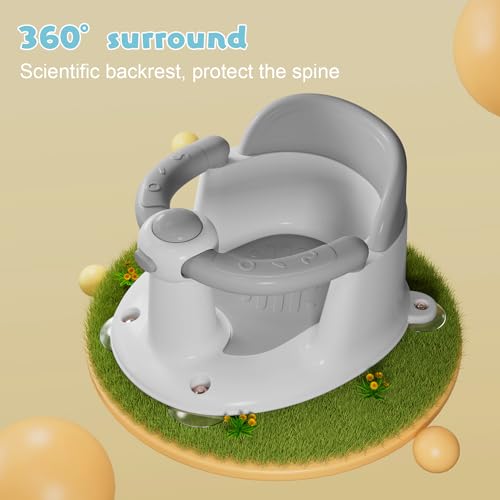 Batubeat Baby Bath Seat For Babies 6 Months & Up, Bath Seats For Babies Sitting Up, 3 Baby Bath Toys, Open Design Bathtub Seat For Baby thumb #2