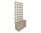 Blumenkasten mit Rankgitter Rankhilfe Rankkasten Pflanzkasten Holz Natur 150cm